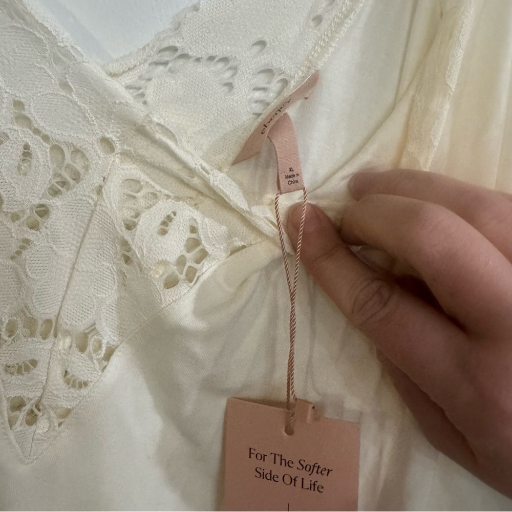 Eberjey Naya Lace Romper PJ Pajamas in Ivory - Picture 8 of 8